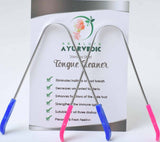 Tongue Scraper Cleaner (2 Pack) For Daily Oral Hygiene - Plastic Free Antibacterial Copper Metal - Dentist Recommended For Dental Hygiene & Fresh Breath By Absolute Ayurvedic