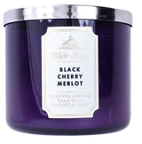 White Barn Bath and Body Works 3-Wick Scented Candle Black Cherry Merlot