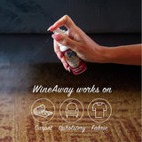 Wine Away Red Wine Stain Remover - Perfect Fabric Upholstery and Carpet Cleaner Spray Solution - Removes Wine Spots - Spray and Wash Laundry to Vanish Stain - Wine Out - 12 and 2 Ounce