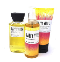 Bath and Body Works HAPPY VIBES Trio Travel Size - Body Cream - Shower Gel & Fragrance Mist