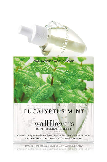 Bath & Body Works Eucalyptus Mint Wallflowers Home Fragrance Refills, 2-Pack (1.6 fl oz total)