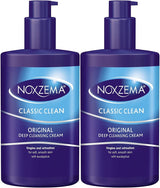 Noxzema Clean Moisture Deep Cleansing Cream, 8 Ounce Pump (2 Pack)
