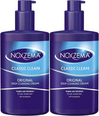 Noxzema Clean Moisture Deep Cleansing Cream, 8 Ounce Pump (2 Pack)