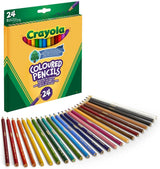 Crayola Colouring Pencils - Assorted Colours (Pack of 24) | A Must-Have for All Kids Arts & Crafts Sets | Ideal for Kids Aged 3+