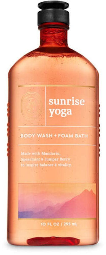 Bath and Body Works Body Care Aromatherapy - Body Wash + Foam Bath - 10 fl oz - Many Scents! (Sunrise Yoga - Mandarin Spearmint Juniper Berry)