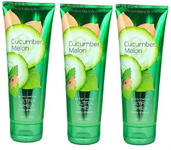 Bath and Body Works Cucumber Melon Triple Moisture Body Cream 3 Pack