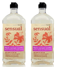 Lot of 2 Black Currant Vanilla Body Wash & Foam Bath 10oz. Sensual
