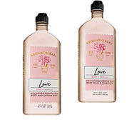 Bath & Body Works 2 Pack Aromatherapy Love , Rose & Vanilla Shower Gel 10 Oz