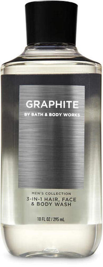 Bath and Body Works Men's Collection Graphite 3-in-1 Hair Face and Body Wash 10 Fluid Ounce