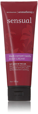 Bath & Body Works 8 Ounce Body Cream Aromatherapy Sensual Black Currant Vanilla