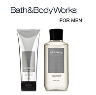 Bath and Body Works Just for Him Gift Set GRAPHITE FOR MEN Ultra Shea Body Cream and 2-in-1 Hair + Body Wash. Full Size
