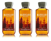 Bath & Body Works 2 in 1 Hair & Body Wash For Men Mahogany Woods (3 Pack)