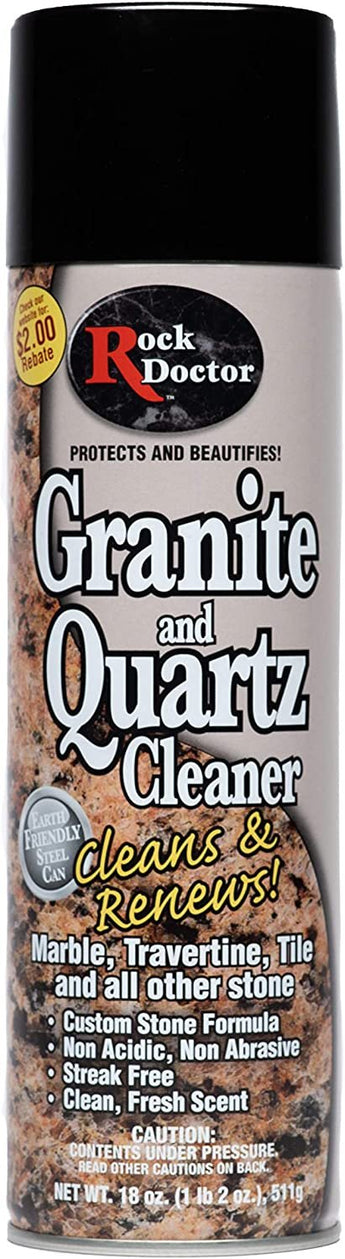 Rock Doctor Granite Cleaner –Cleans & Renews Surfaces –(18 oz) Surface Cleaner Spray, Granite, Marble, Quartz Countertop Cleaner, Cleaning Spray for Vanity, Table Top, Kitchen Counters, Stone Surfaces