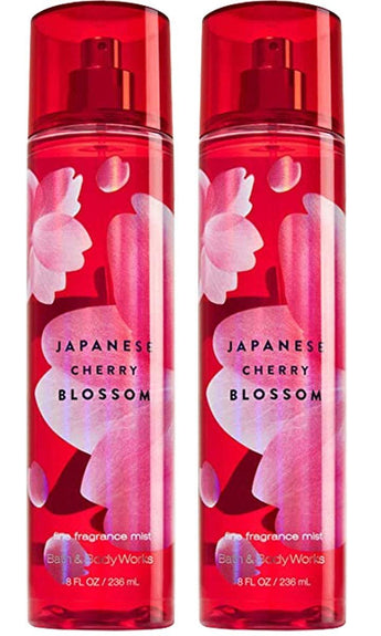 Bath and Body Works Fine Fragrance Mist - Full Size 8 fl oz Japanese Cherry Blossom (Set of 2)