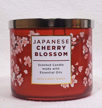 Bath and Body Works JAPANESE CHERRY BLOSSOM 3-Wick Candle 14.5 Ounce