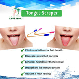 Tongue Scraper Cleaner (2 Pack) For Daily Oral Hygiene - Plastic Free Antibacterial Copper Metal - Dentist Recommended For Dental Hygiene & Fresh Breath By Absolute Ayurvedic