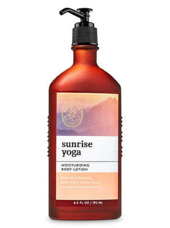 Bath and Body Works Aromatherapy Lotion Sunrise Yoga 6.5 Ounce Glass Pump Bottle